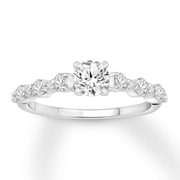 Now + Forever Diamond Engagement Ring 7/8 ct tw Round-cut 14K White Gold