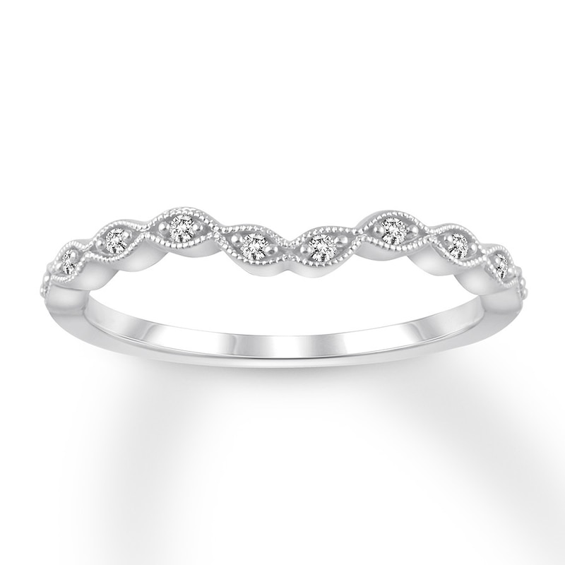 Diamond Wedding Band 1/15 ct tw Round-cut 10K White Gold | Kay