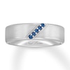 Thumbnail Image 1 of Neil Lane Men's Natural Sapphire Wedding Band 14K White Gold