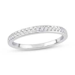 Now + Forever Diamond Wedding Band 1/6 ct tw Round-cut 10K White Gold