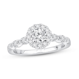 Now + Forever Round-cut Diamond Engagement Ring 1 ct tw 14K White Gold