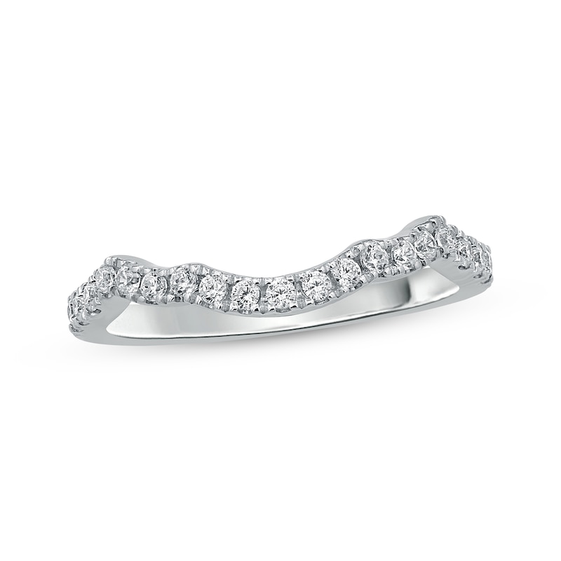 Diamond Wedding Band 1/4 ct tw Round-cut 14K White Gold