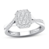 Thumbnail Image 1 of Diamond Engagement Ring 1/3 ct tw Round-cut 10K White Gold