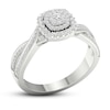 Thumbnail Image 4 of Diamond Engagement Ring 3/8 ct tw Round-cut 10K White Gold