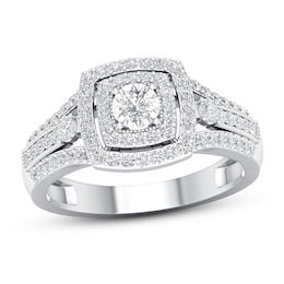 Now + Forever Diamond Engagement Ring 3/8 ct tw Round-cut 10K White Gold