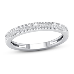 Now + Forever Diamond Wedding Band 1/15 ct tw Round-cut 10K White Gold