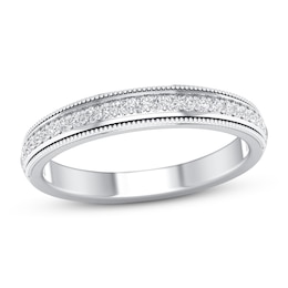 Diamond Wedding Band 1/6 ct tw Round-cut 10K White Gold