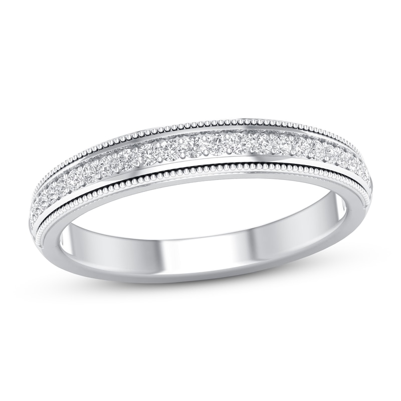 Main Image 1 of Diamond Wedding Band 1/6 ct tw Round-cut 10K White Gold