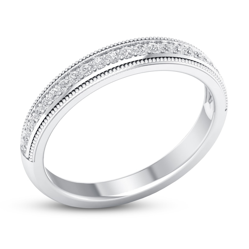 Main Image 4 of Diamond Wedding Band 1/6 ct tw Round-cut 10K White Gold