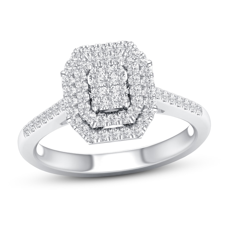 Main Image 1 of Diamond Engagement Ring 3/8 ct tw Round-cut 10K White Gold