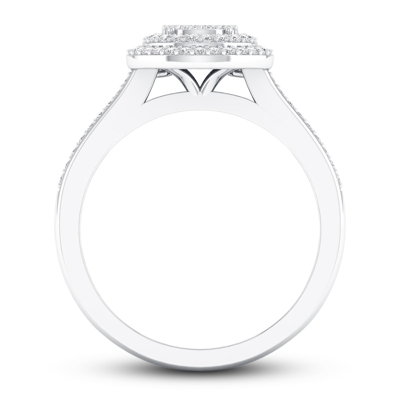 Main Image 3 of Diamond Engagement Ring 1/4 ct tw Round-cut 10K White Gold