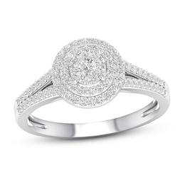 Now + Forever Diamond Engagement Ring 1/3 ct tw Round-cut 10K White Gold