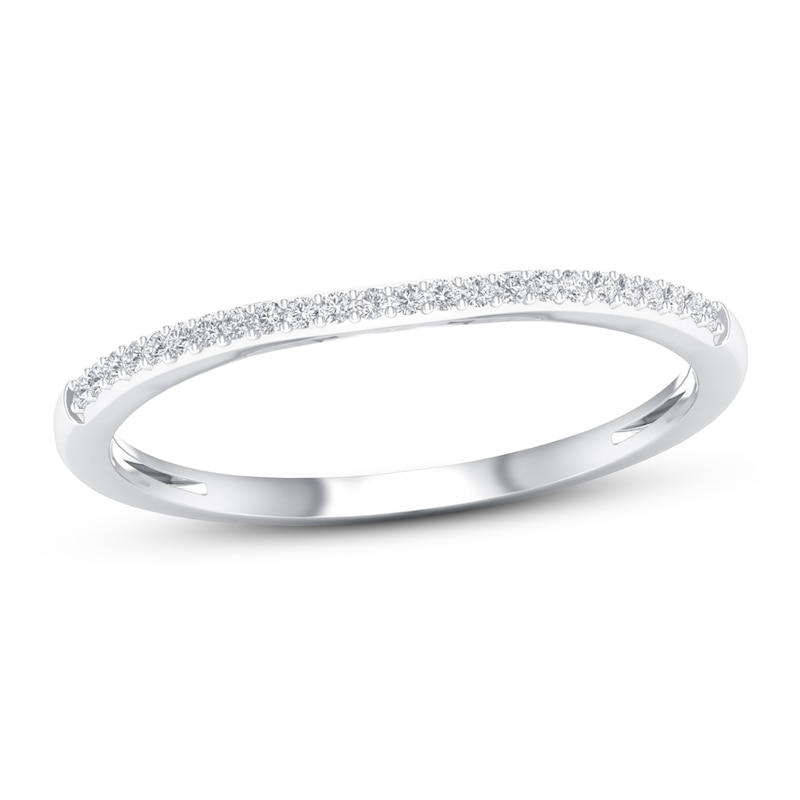 Main Image 1 of Diamond Wedding Band 1/15 ct tw Round-cut 10K White Gold