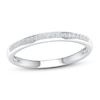 Thumbnail Image 1 of Diamond Wedding Band 1/15 ct tw Round-cut 10K White Gold