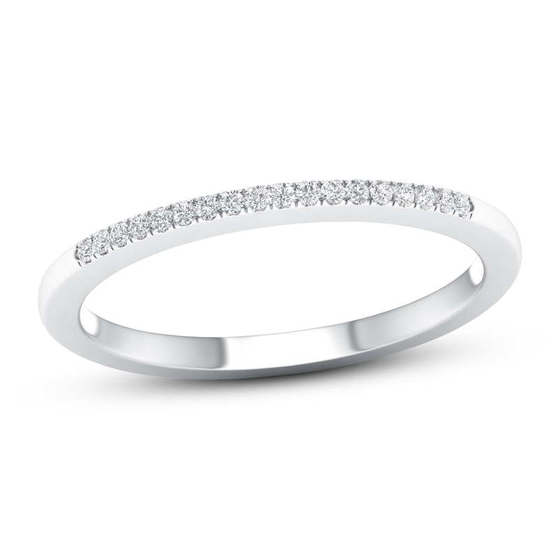 Main Image 1 of Diamond Wedding Band 1/15 ct tw Round-cut 10K White Gold