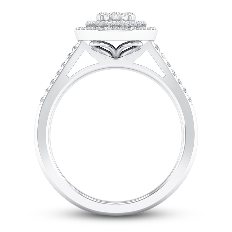 Main Image 3 of Diamond Engagement Ring 3/8 ct tw Round-cut 10K White Gold