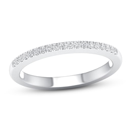 Diamond Wedding Band 1/10 ct tw Round-cut 10K White Gold