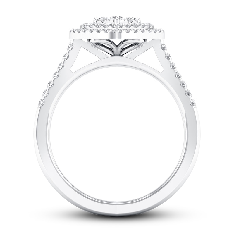 Diamond Engagement Ring 1/3 ct tw Round-cut 10K White Gold