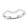 Thumbnail Image 1 of Diamond Wedding Band 1/15 ct tw Round-cut 10K White Gold