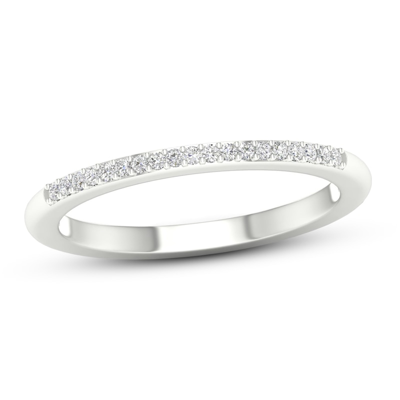 Main Image 1 of Diamond Wedding Band 1/15 ct tw Round-cut 10K White Gold