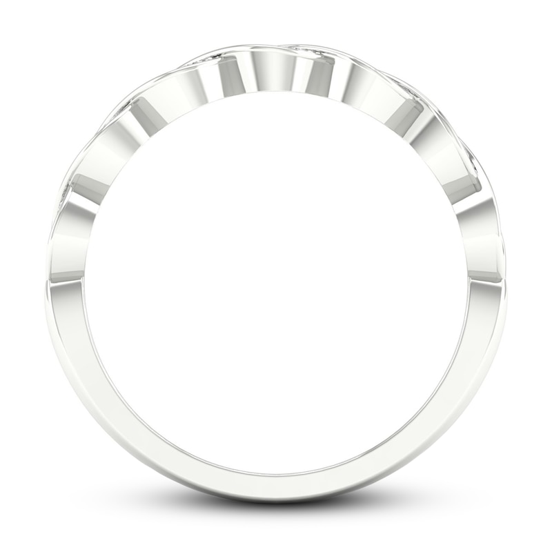 Main Image 2 of Diamond Wedding Band 1/8 ct tw Round-cut 10K White Gold