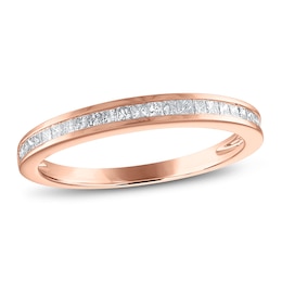 Now + Forever Diamond Wedding Band 1/3 ct tw Princess-cut 14K Rose Gold