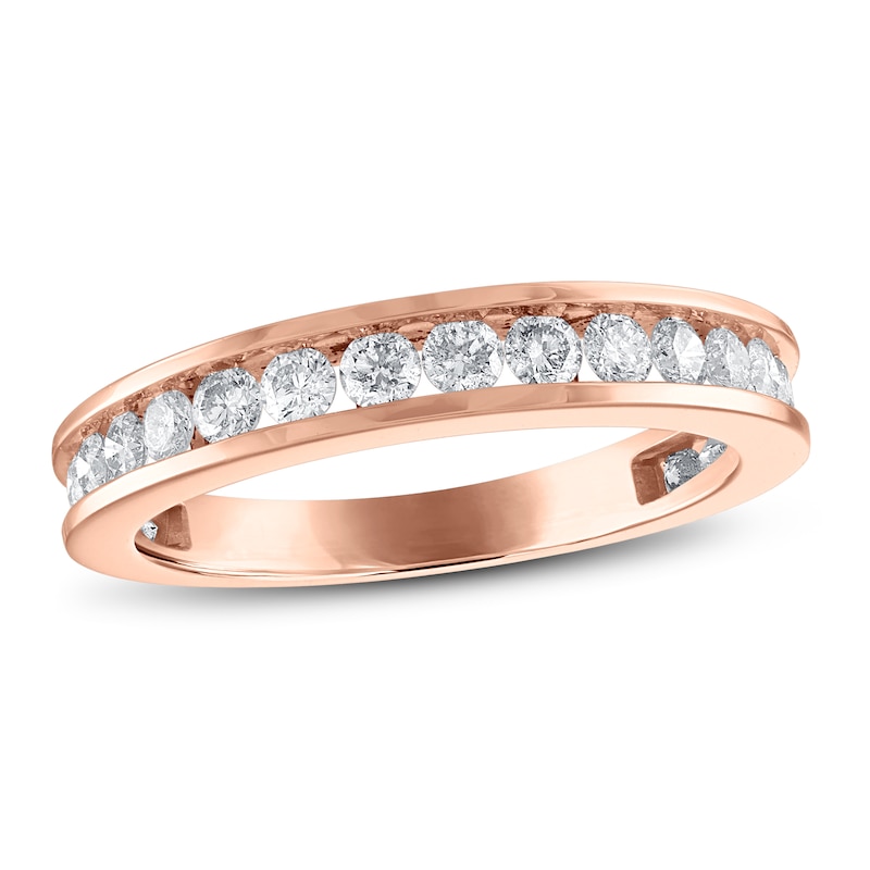 Diamond Wedding Band 3/4 ct tw Round-cut 14K Rose Gold | Kay