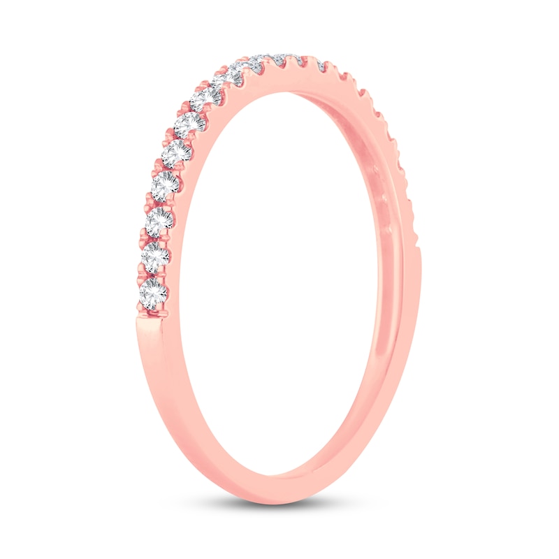 Diamond Wedding Band 1/4 ct tw Round-cut 14K Rose Gold