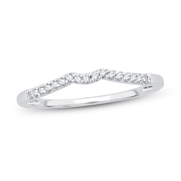 Diamond Wedding Band 1/15 ct tw Round-cut 14K White Gold