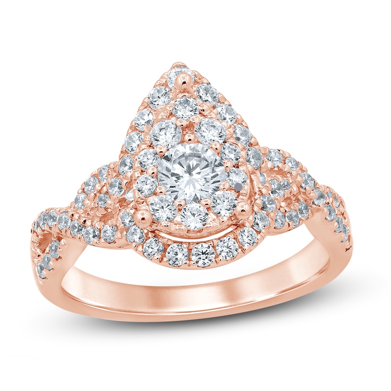 Diamond Engagement Ring 1 ct tw Round-Cut 14K Rose Gold