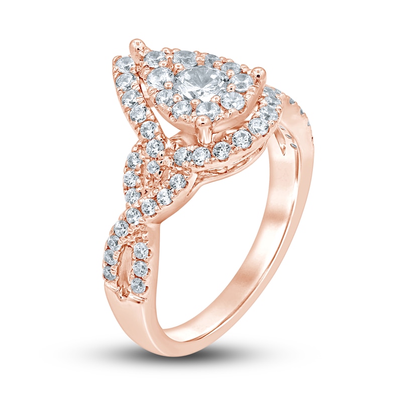 Diamond Engagement Ring 1 ct tw Round-Cut 14K Rose Gold