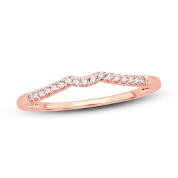 Now + Forever Diamond Wedding Band 1/15 ct tw Round-cut 14K Rose Gold