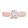 Thumbnail Image 2 of Diamond Engagement Ring 3/8 ct tw Round-cut 14K Rose Gold