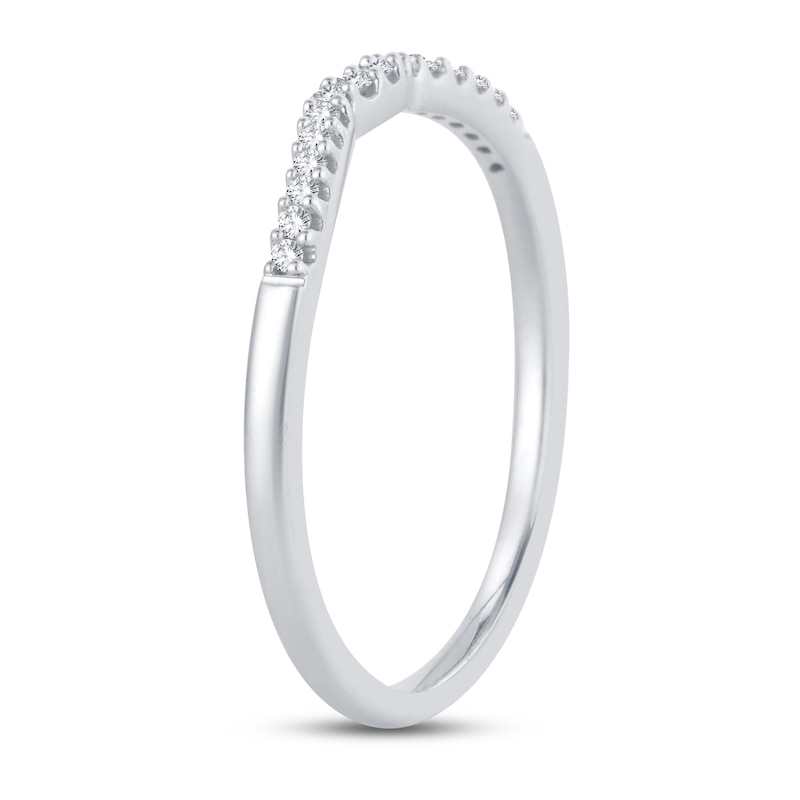 Main Image 2 of Diamond Wedding Band 1/15 ct tw Round-cut 14K White Gold