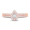 Thumbnail Image 3 of Diamond Engagement Ring 3/8 ct tw Pear & Round 14K Rose Gold