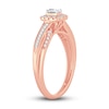 Thumbnail Image 1 of Diamond Engagement Ring 3/8 ct tw Emerald, Baguette & Round 14K Rose Gold