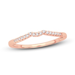 Diamond Wedding Band 1/15 ct tw Round-cut 14K Rose Gold