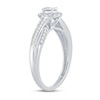 Thumbnail Image 2 of Now + Forever Diamond Engagement Ring 3/8 ct tw Oval, Baguette & Round 14K White Gold