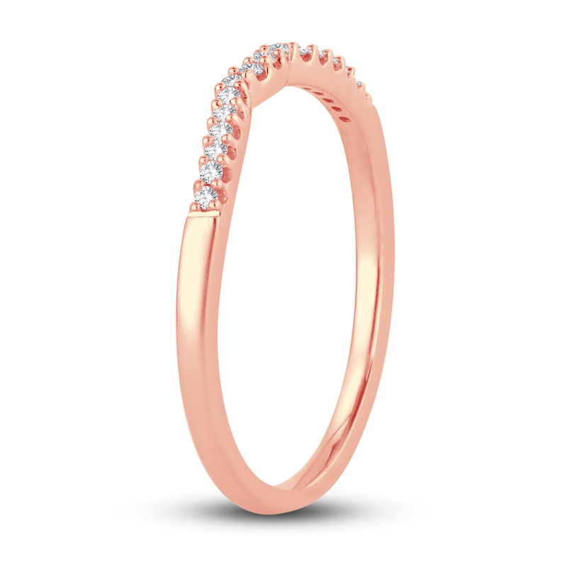 Main Image 2 of Diamond Wedding Band 1/15 ct tw Round-cut 14K Rose Gold