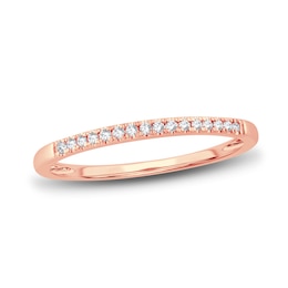 Diamond Wedding Band 1/15 ct tw Round-cut 14K Rose Gold