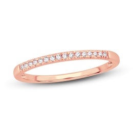 Diamond Wedding Band 1/15 ct tw Round-cut 14K Rose Gold