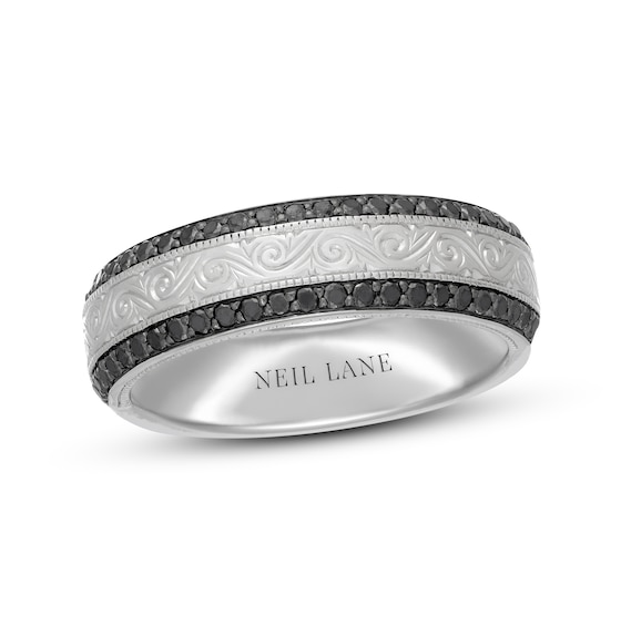 Neil Lane Men's Diamond Wedding Band 1 ct tw Round-cut 14K White Gold