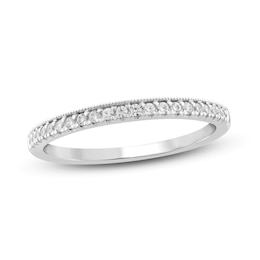 Diamond Wedding Band 1/10 ct tw Round-cut 14K White Gold