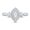 Thumbnail Image 3 of Now + Forever Diamond Engagement Ring 3/8 ct tw Marquise & Round-Cut 14K White Gold