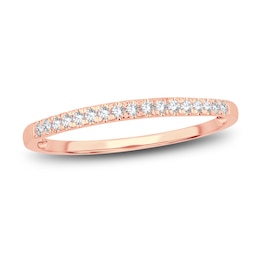 Now + Forever Diamond Wedding Band 1/10 ct tw Round-Cut 14K Rose Gold