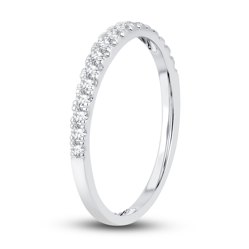1/5 cttw Pave Diamond Wedding Band for Women in 14K White Gold