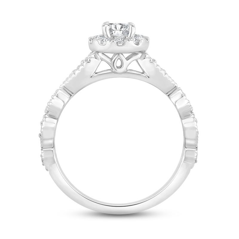 Main Image 2 of Diamond Engagement Ring 5/8 ct tw Round-cut 14K White Gold