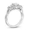 Thumbnail Image 2 of THE LEO Legacy Lab-Grown Diamond Princess & Round-Cut Three-Stone Engagement Ring 1 ct tw 14K White Gold