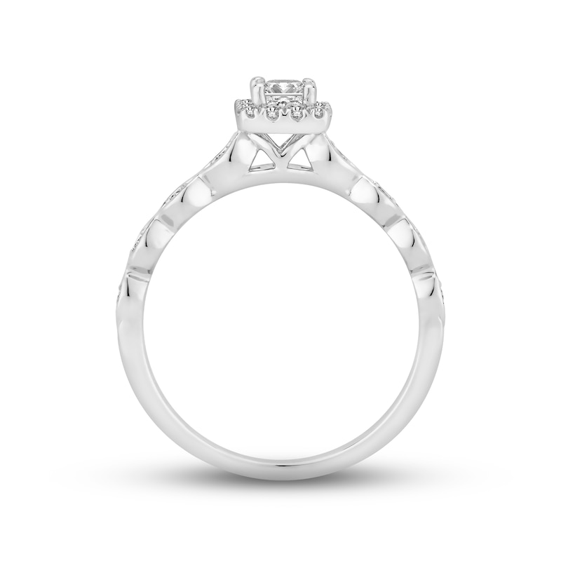 Diamond Engagement Ring 3/8 ct tw Princess & Round-cut 10K White Gold | Kay