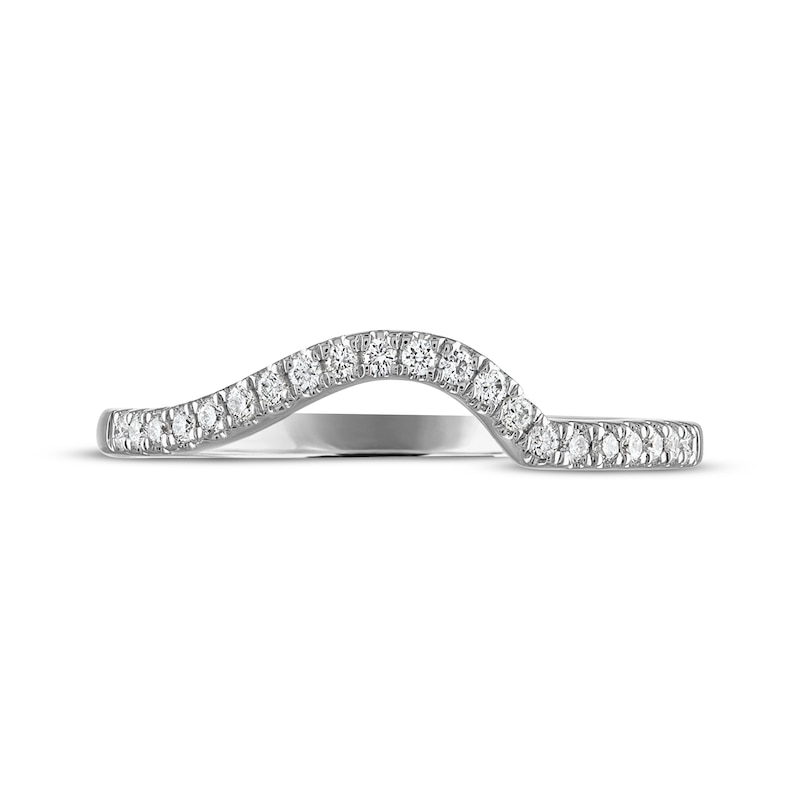 Main Image 3 of Now + Forever Diamond Contour Wedding Band 1/6 ct tw 14K White Gold